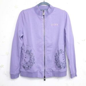 Bcbg Max Azria lavender embellish zip up jacket